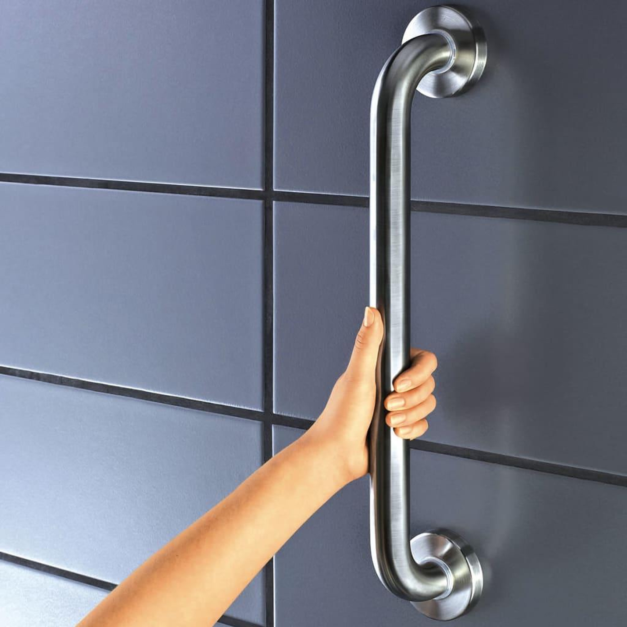 Voir la diapositive 1 : RIDDER RIDDER Barre d'appui de securite 60 cm Acier inox brosse A00160051