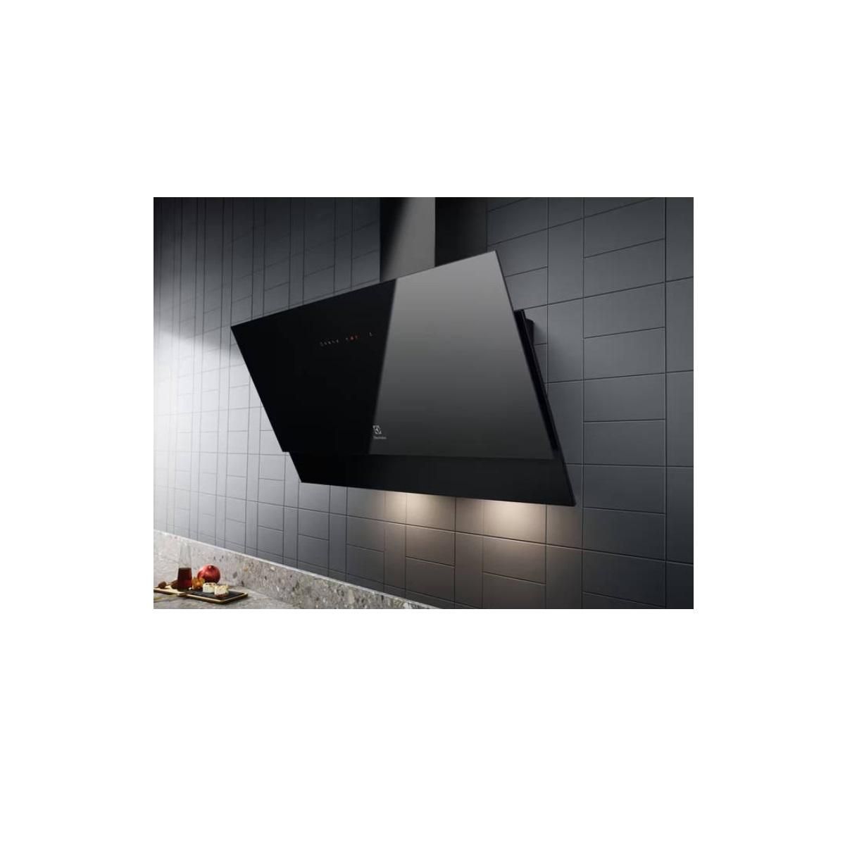 ELECTROLUX Hotte décorative inclinée 90cm 460m3/h noir - LFV429K