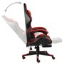 Voir la diapositive 4 : VIDAXL Fauteuil de jeux video et repose-pied Noir et rouge Similicuir