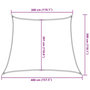 Voir la diapositive 6 : VIDAXL Voile d'ombrage 160 g/m^2 Blanc 3/4x3 m PEHD