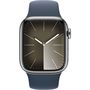 Voir la diapositive 2 : APPLE Montre connectée Serie 9 Cellular 41mm Acier/Argent Bleu Orage M/L