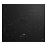 Beko Table de cuisson induction 60cm 3 feux 7200w noir - HII63402MT