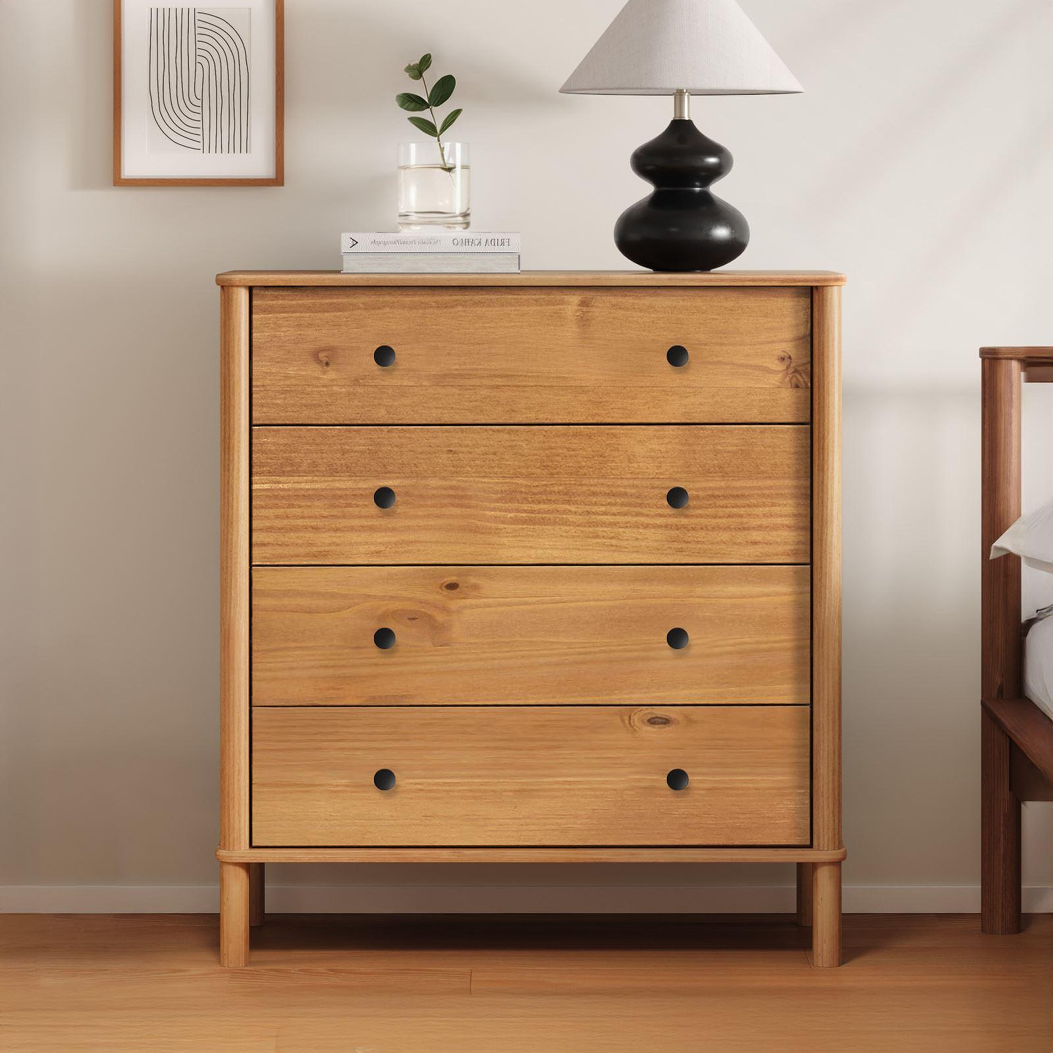Voir la diapositive 4 : IDIMEX Commode apoana 4 tiroirs en bois massif