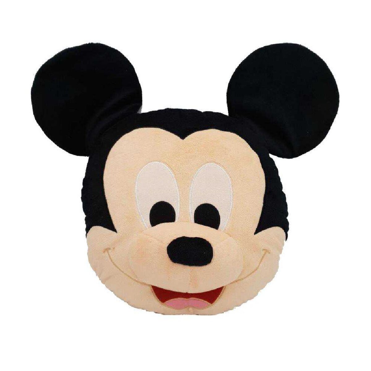 Coussin peluche 3D en forme de tête de Mickey