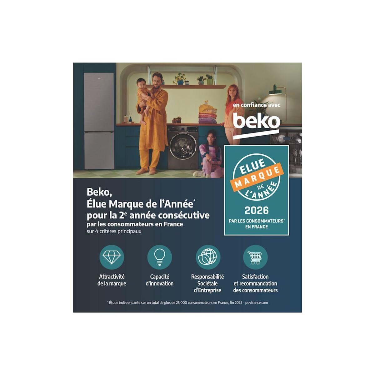 Beko Réfrigérateur combiné encastrable BCSA285K4SNLH