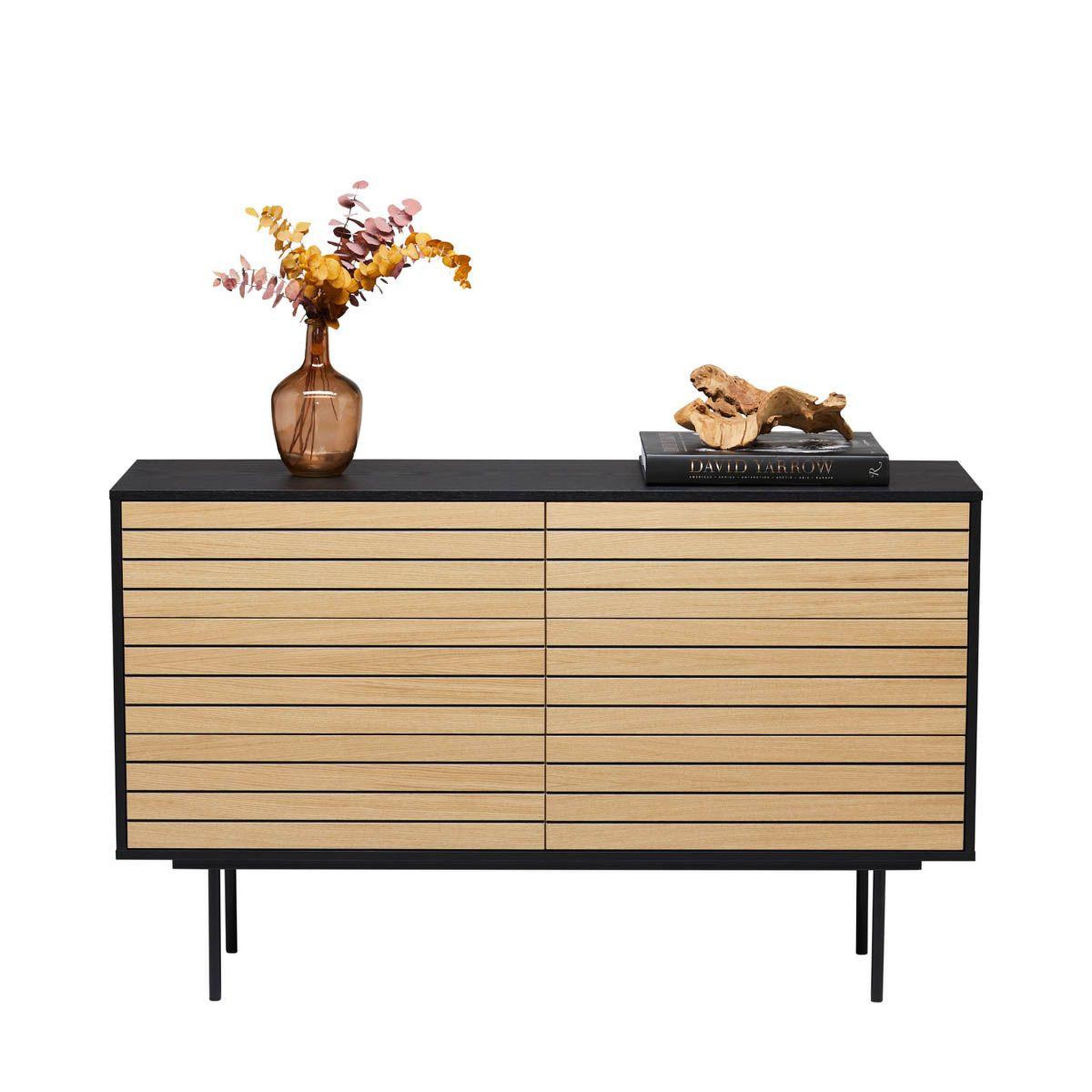 Voir la diapositive 4 : Paris Prix Commode design  stripe 6d  140cm chêne & noir