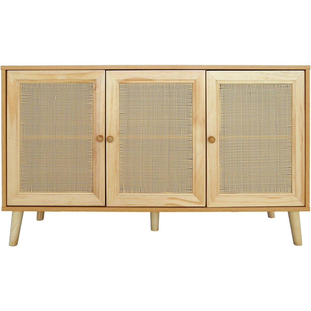 Habitat et Jardin Buffet style cannage  Neuille  - 120 x 40 x 71.5 cm - Beige