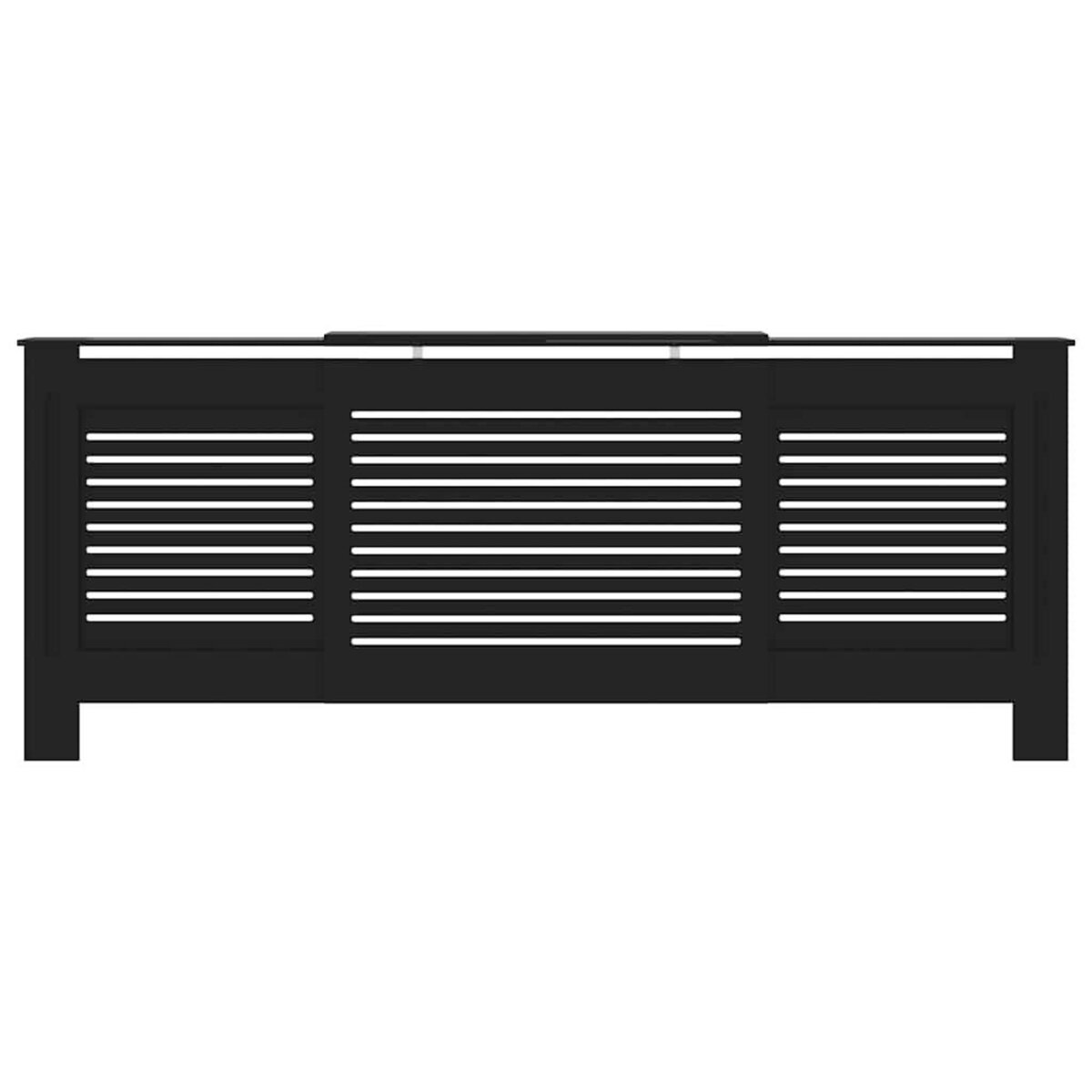 VIDAXL Cache-radiateur MDF Noir 205 cm
