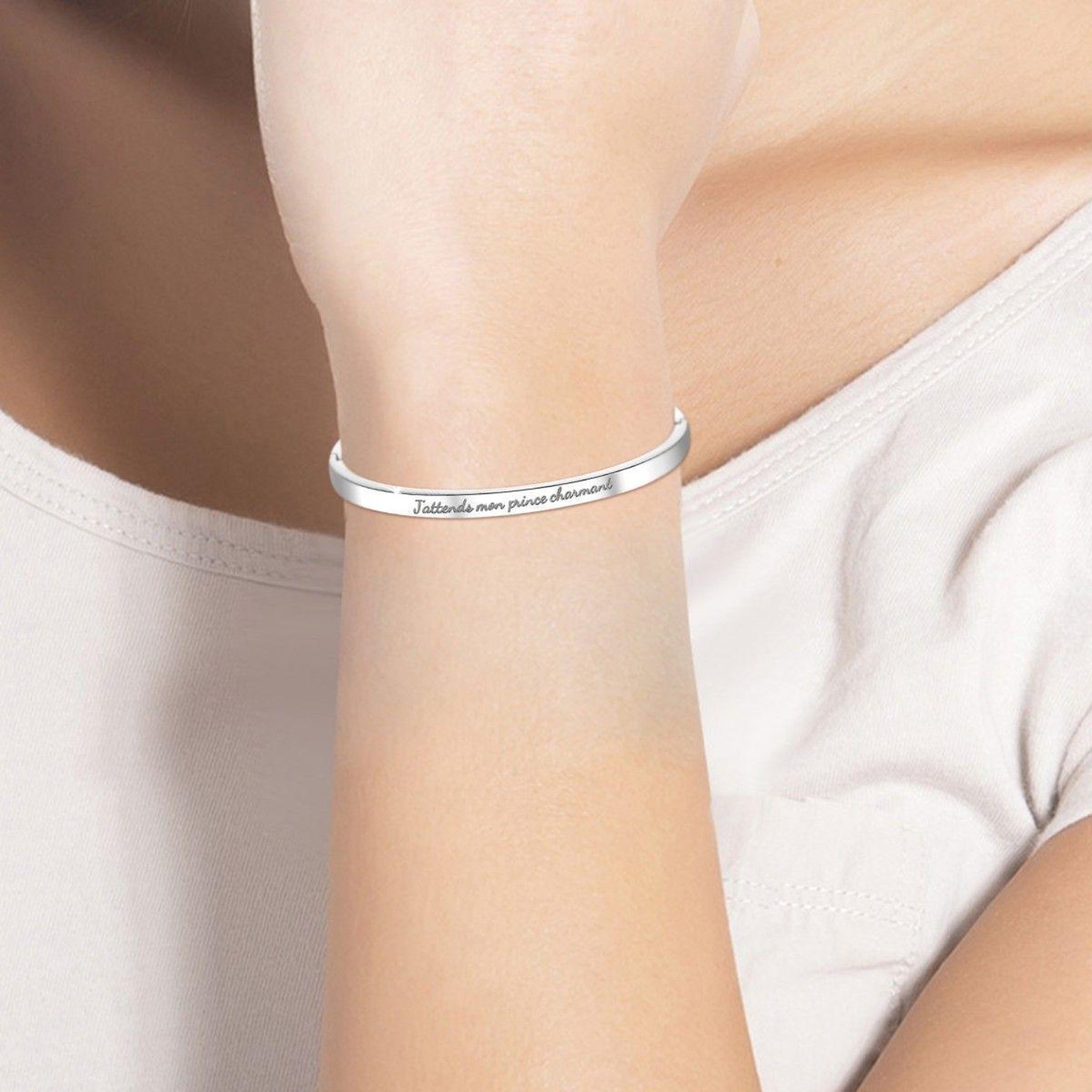 Voir la diapositive 2 : SC CRYSTAL J'attends mon prince charmant - Bracelet par SC Crystal