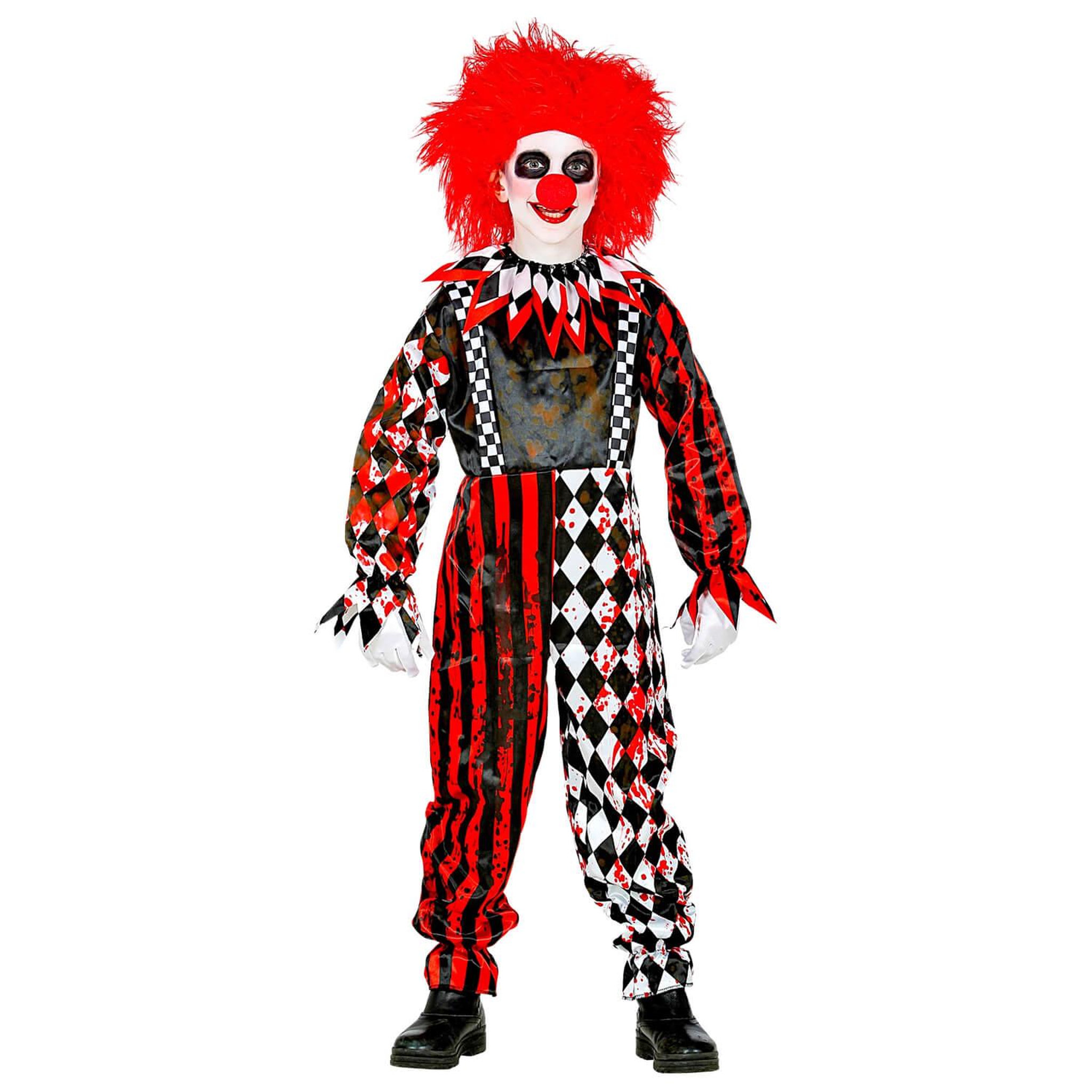 Voir la diapositive 2 : WIDMANN Déguisement clown de l'horreur - Garçon - 8/10 ans (128 à 140 cm)