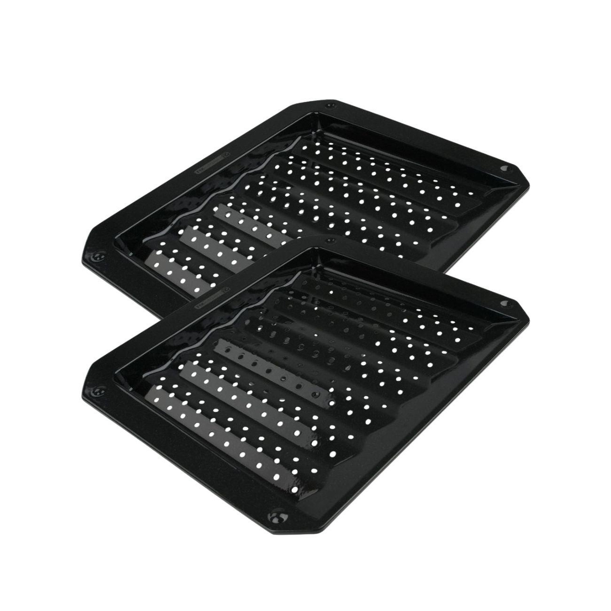 FM PROFESSIONAL Lot de 2 plaques pâtisserie et cuisson 33/38 cm en acier émaillé fm professional barbecue