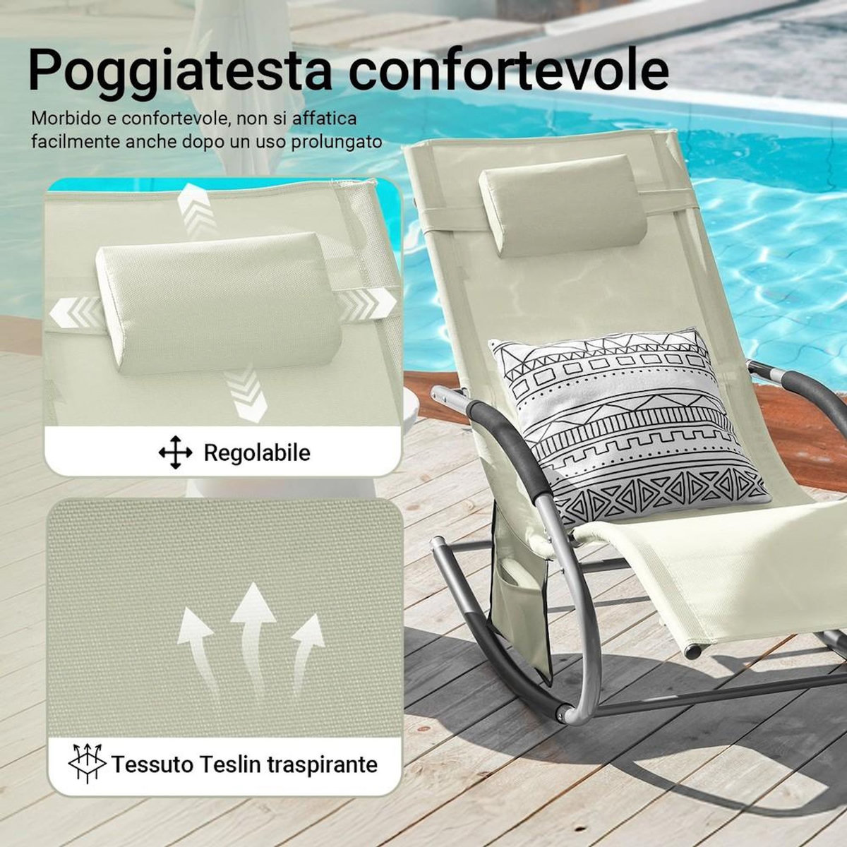 SOBUY SoBuy - Lot de 2 chaises à bascule pour jardin - Moderne - OGS28X2