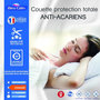 Voir la diapositive 1 : Bleu Calin Couette protection totale anti acariens 400 gr/m² 140 x 200 cm pour lit 1 place 90 x 190 cm - Blanc - 140 x 200 cm pour lit 1 place