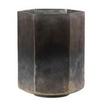 Paris Prix Photophore Vintage  Hexagone  18cm Gris