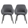 Voir la diapositive 3 : LISA DESIGN Juno - lot de 2 chaises pivotantes - pieds en acier - en tissu