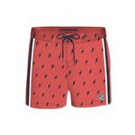 FREEGUN Boardshort soft touch garçon ceinture plate Flash. Coloris disponibles : Rouge