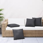 VIDAXL Coussins de canape lot de 4 noir 40x40 cm tissu