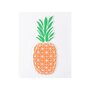 Paris Prix Sticker Puffy  Ananas  10cm Orange & Vert