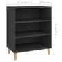 Voir la diapositive 6 : VIDAXL Buffet gris 57x35x70 cm bois d'ingenierie