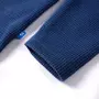 VIDAXL Sweatshirt gaufre pour enfants bleu marine 140