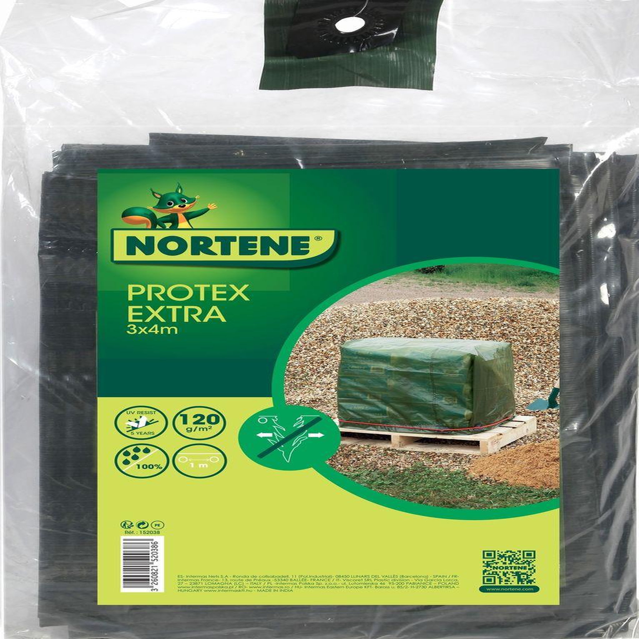 Nortene Bâche de protection très résistante  Protex Extra  3 x 4 m
