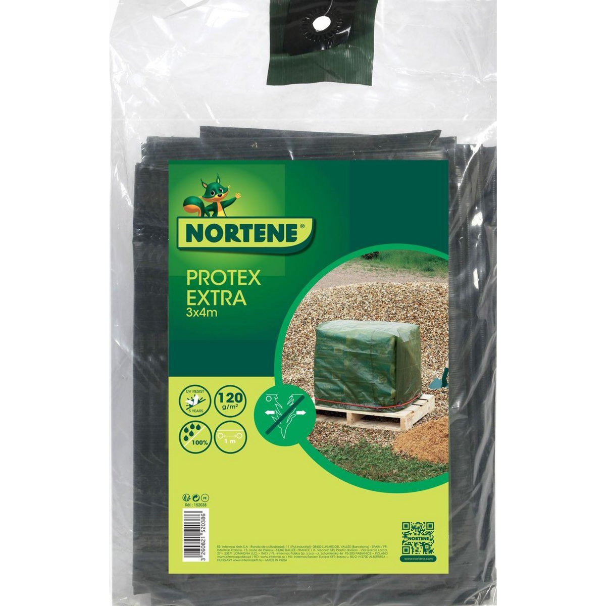 Nortene Bâche de protection très résistante  Protex Extra  3 x 4 m