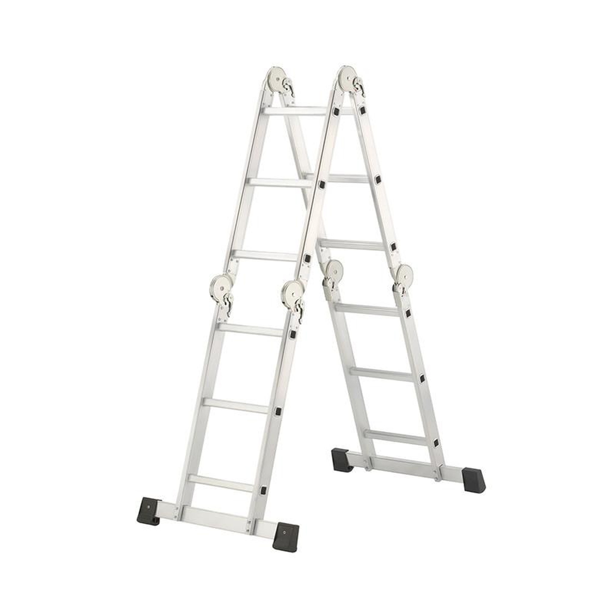 HAILO Echelle pliante articulée avec plateforme 4x3 échelons 3,5m/4,5m en aluminium Hailo