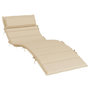 Voir la diapositive 2 : VIDAXL Coussin de chaise longue beige 180x60x3 cm tissu oxford