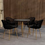 Voir la diapositive 3 : Paris Prix Ensemble Table de Jardin & 4 Chaises  Anafi  80cm Noir