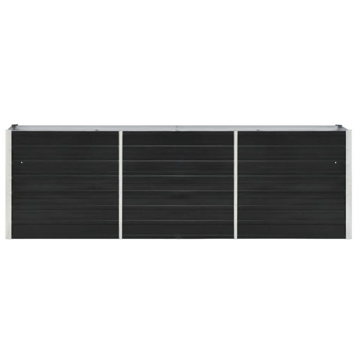 VIDAXL Lit sureleve de jardin Acier galvanise 240x40x77 cm Anthracite