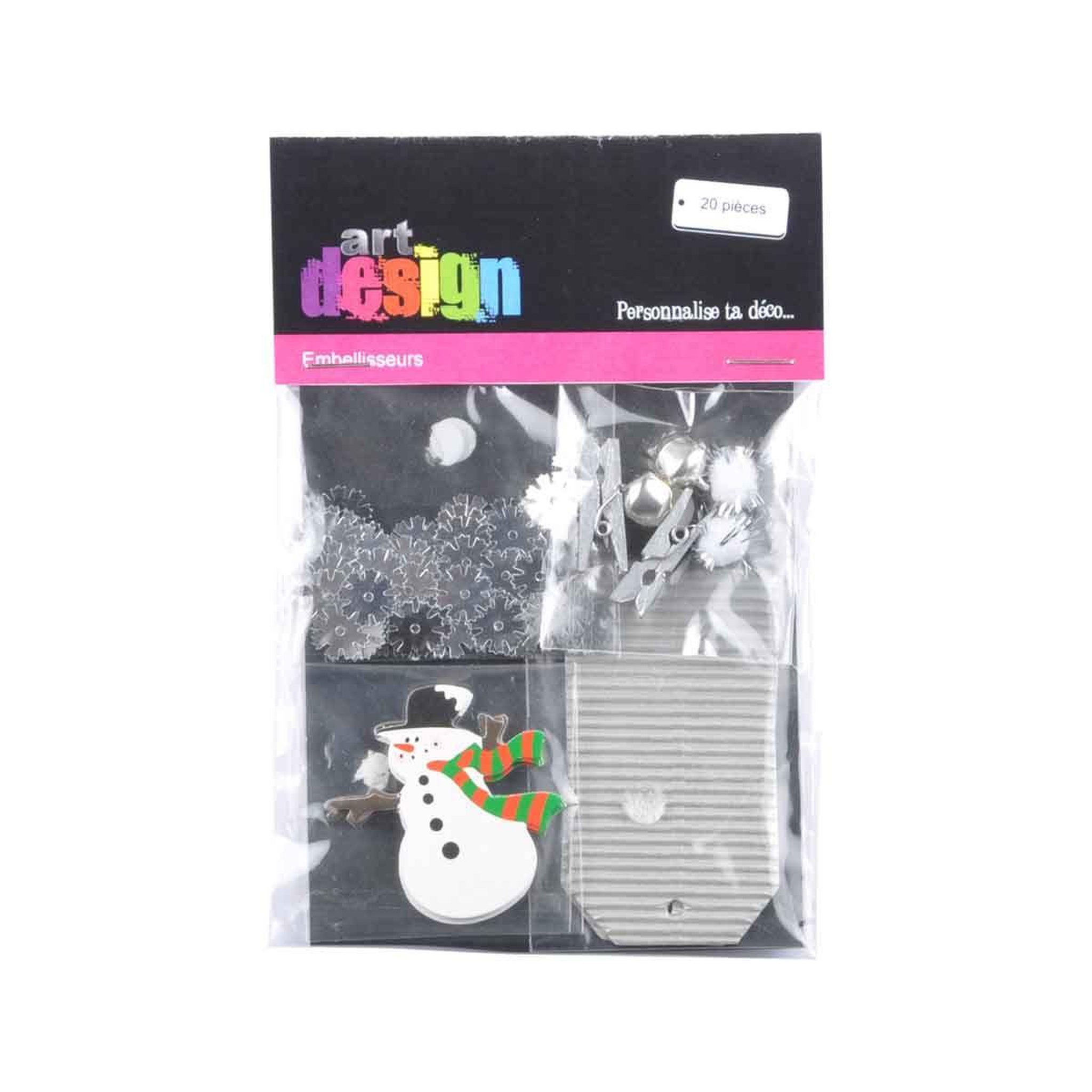 Voir la diapositive 2 : ARTDESIGN Set papeterie noël 20 pièces  christmas  16cm argent