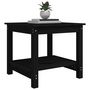 Voir la diapositive 4 : VIDAXL Table basse Noir 50x50x45 cm Bois massif de pin