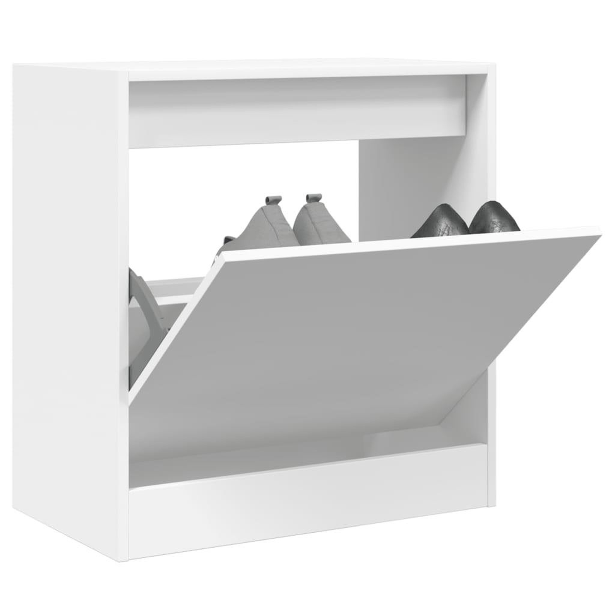 VIDAXL Armoire a chaussures blanc 60x34x63,5 cm bois d'ingenierie