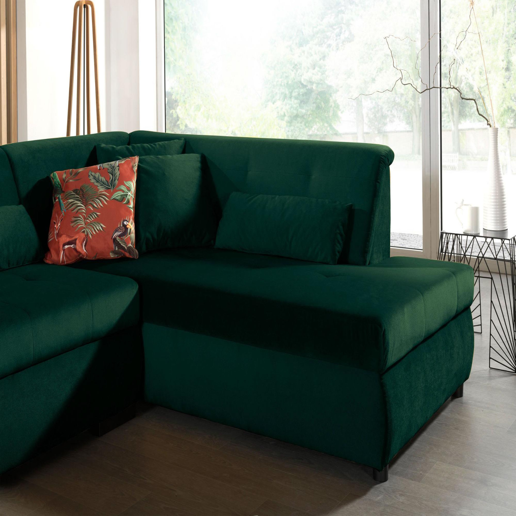 Voir la diapositive 4 : LISA DESIGN Vermont - canapé panoramique d'angle droit - 7 places - xxl - en velours