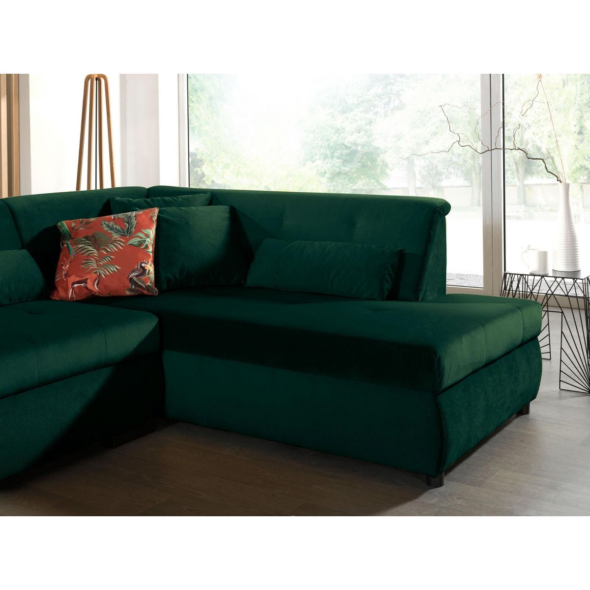 LISA DESIGN Vermont - canapé panoramique d'angle droit - 7 places - xxl - en velours