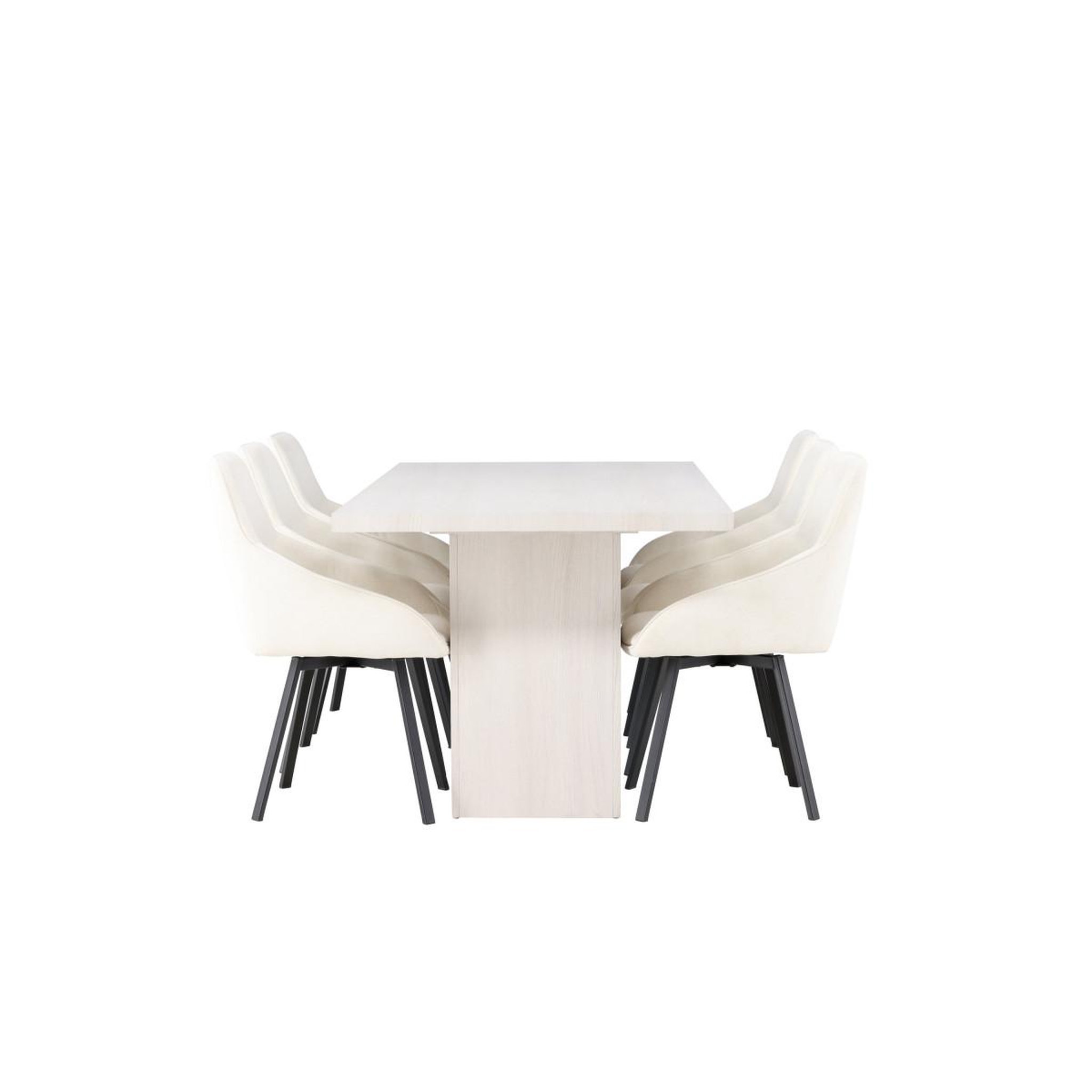 Voir la diapositive 3 : Paris Prix Ensemble table à manger & 6 chaises  olga & rosie  200cm naturel & beige
