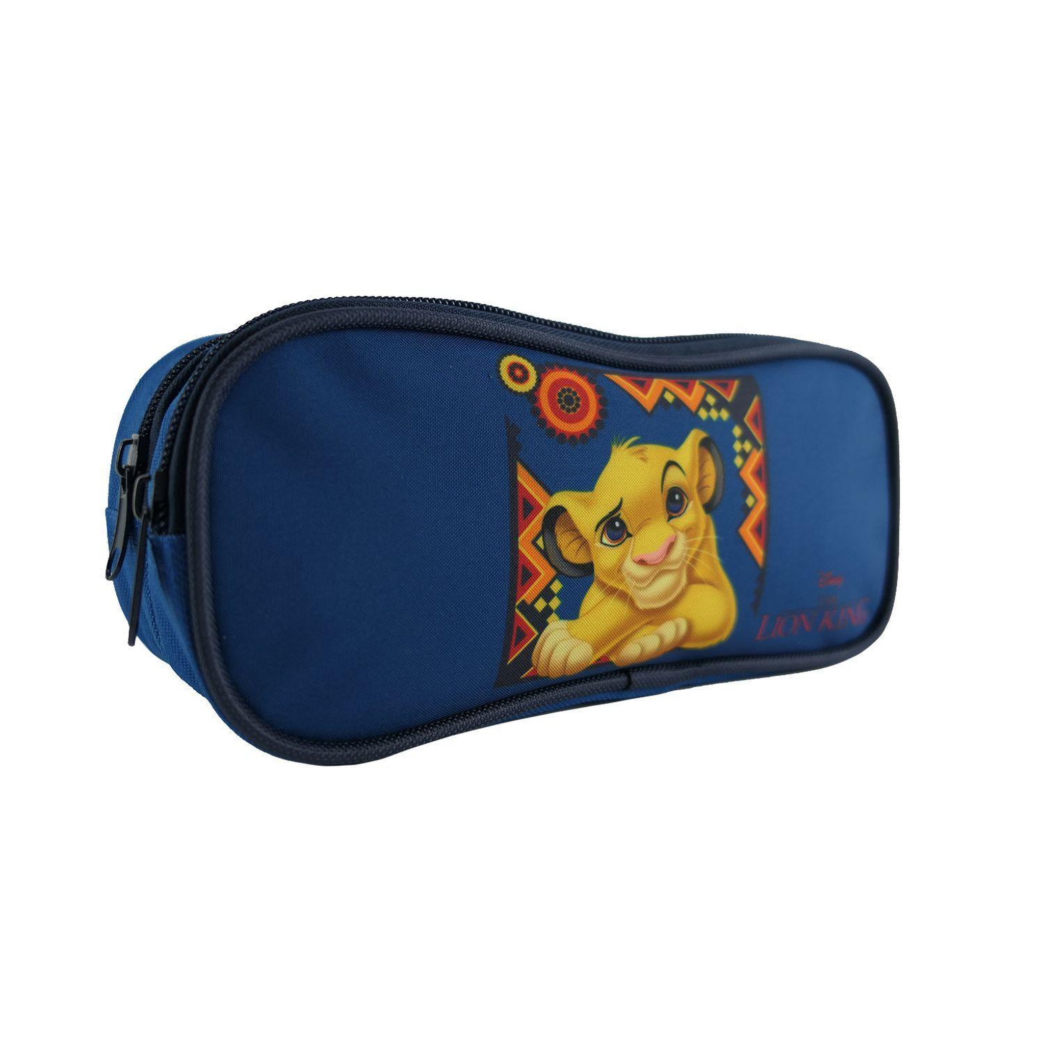 Voir la diapositive 2 : Bagtrotter BAGTROTTER Trousse scolaire 2 compartiments Disney Le Roi Lion Simba Bleue