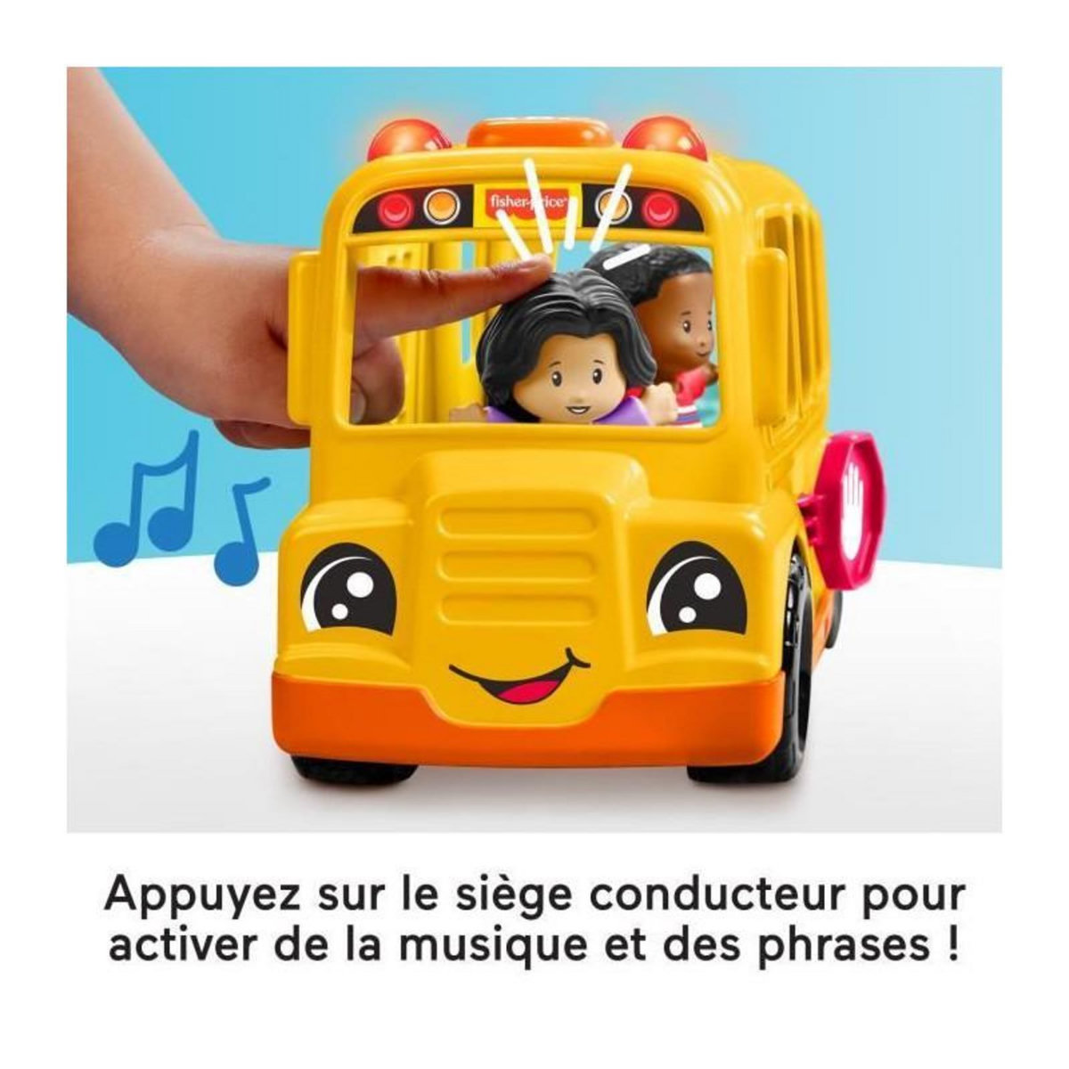 Fischer Bus éducatif fischer jaune musical trilingue
