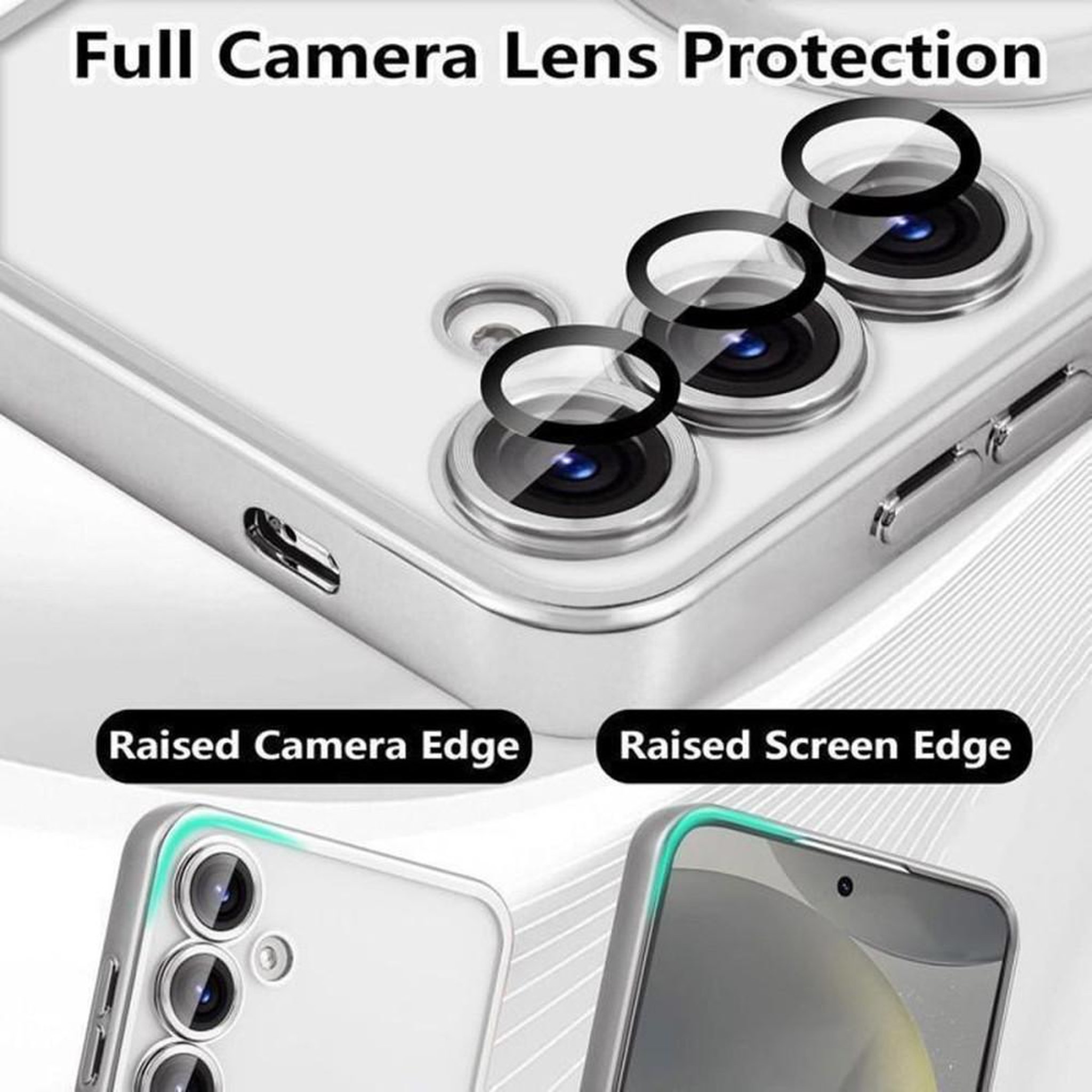 Voir la diapositive 6 : Coque téléphone Samsung Galaxy S24+ ultra-fine transparente anti-choc avec protection verre trempé et zone magnétique