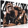 Voir la diapositive 1 : Paris Prix Tableau Imprimé  Pop Art Monkey Narrow Brown