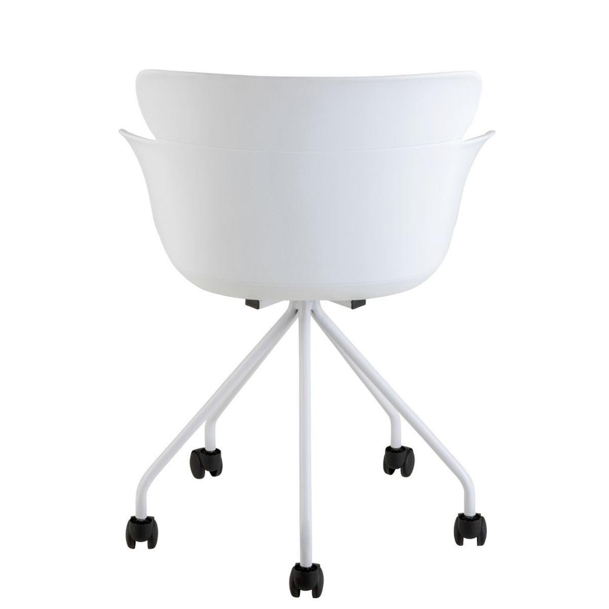 Voir la diapositive 4 : J-LINE Fauteuil de bureau design  eva  81cm blanc