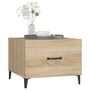 Voir la diapositive 4 : VIDAXL Table basse avec pieds en metal Chene sonoma 50x50x40 cm