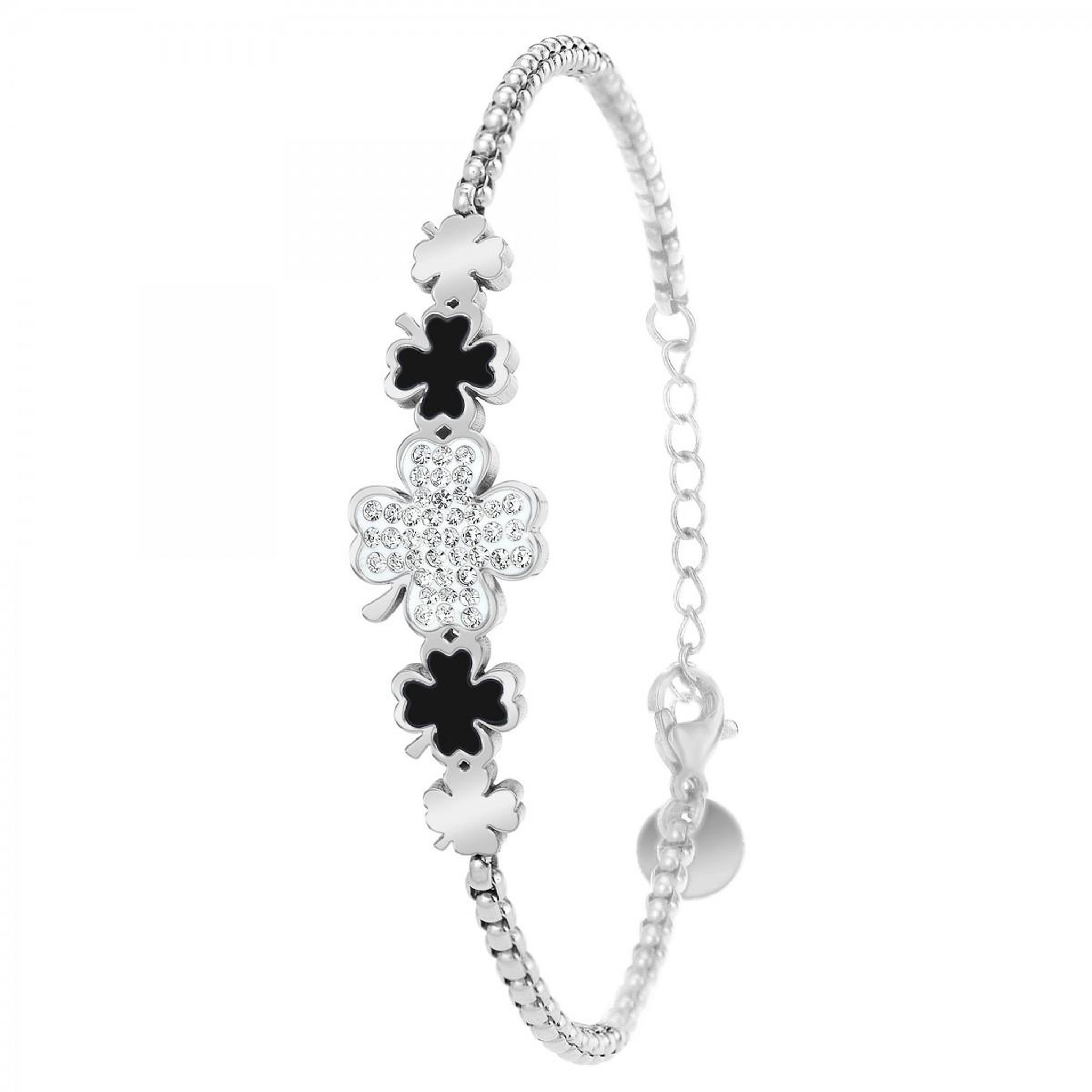 Voir la diapositive 1 : SC CRYSTAL Bracelet trèfles par SC Crystal orné de Cristaux scintillants