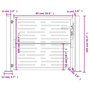 Voir la diapositive 6 : VIDAXL Portail de jardin anthracite 105x105 cm conception de carre