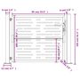 Voir la diapositive 6 : VIDAXL Portail de jardin anthracite 105x105 cm conception de carre