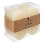 Voir la diapositive 2 : ATMOSPHERA Lot de 4 Bougies Votives  Rustic  4,5cm Ivoire