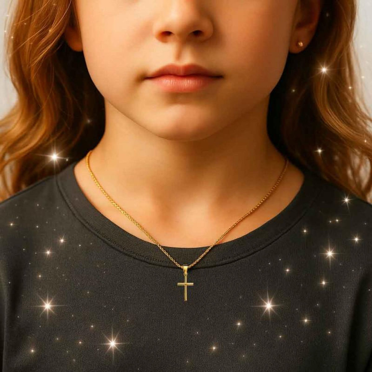 L'ATELIER D'AZUR Collier - Médaille Croix Or 18 Carats 750/000 Jaune - Chaine Dorée