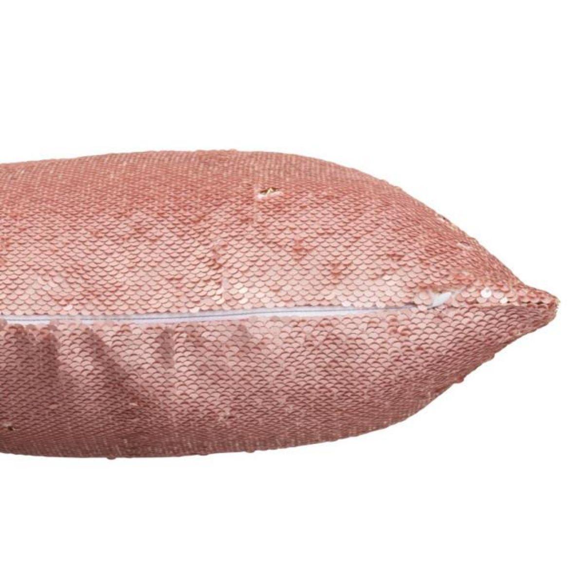 Paris Prix Coussin Déco Réversible  Sequin  45x45cm Rose & Champagne