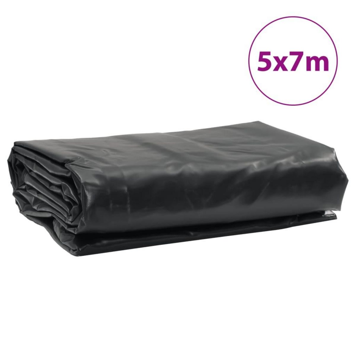 VIDAXL Bache noir 5x7 m 600 g/m²