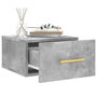 Voir la diapositive 4 : VIDAXL Tables de chevet murales 2 pcs gris beton 35x35x20 cm